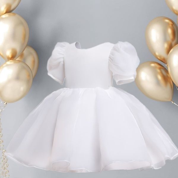 Robes pour filles Robe à fleurs pour filles Robe de mariée pour enfants Robe de bal de première communication blanche Robe de soirée élégante pour filles 230406