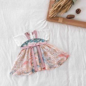 Robes de fille Robe d'été Hanfu pour filles Style chinois Costume ancien pour enfants Robe Tang améliorée Petite fille Sous-vêtements de style ancien