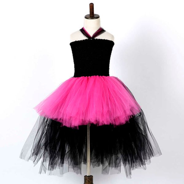 Robes de fille filles robe rose chaude rock star rock come child's fantasy tutu robe cosplay performance