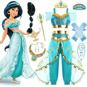 Meisjesjurken Jasmine-kostuum voor meisjes Arabische prinsessenjurk Kinderen Verjaardagsfeestje Kerstkostuum Baby Jasmine Cosplaykleding 2-10 jaar 231213