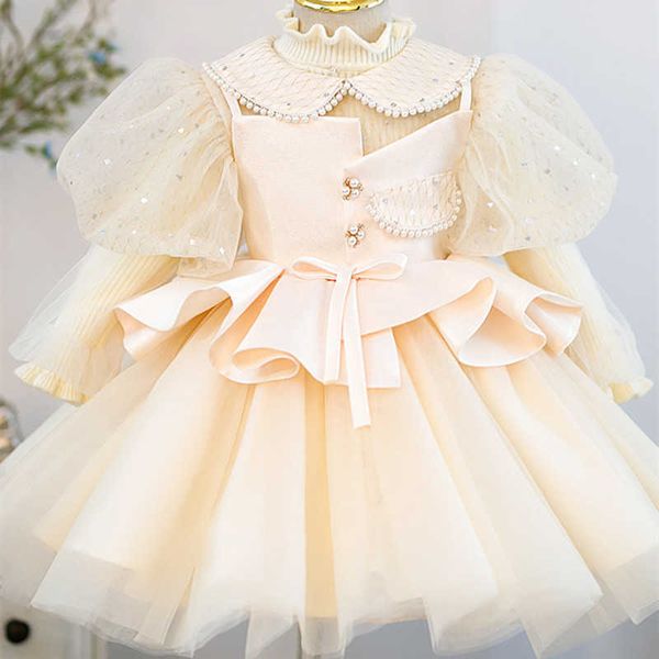 Robes de fille Filles coréenne princesse robe pour bébé formel élégant robes de mariée enfants Vintage robe de bal enfants fête d'anniversaire robes