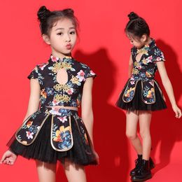 Mädchenkleider Mädchen Party Kinder Cheongsam Kleid für Hochzeit Baby Qipao Kinder Performance Tanzkleidung Jahr 230628