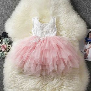 Robes de fille filles robes d'été rose pailled le soir Princesse Velvet Tutu Bobe Baby New Year Clothe