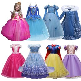 Vestidos de niña, vestido de princesa para niñas, disfraz de Cosplay para fiesta de Halloween y Carnaval, disfraz de Navidad para niños