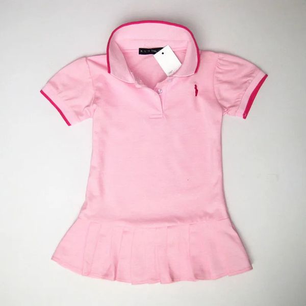 Robes de fille Fille * Robe de sport Jupe plissée à manches courtes en coton pour bébé * Jupe de tennis pour enfants * T-shirt à col polo de couleur unie Ski court 231016