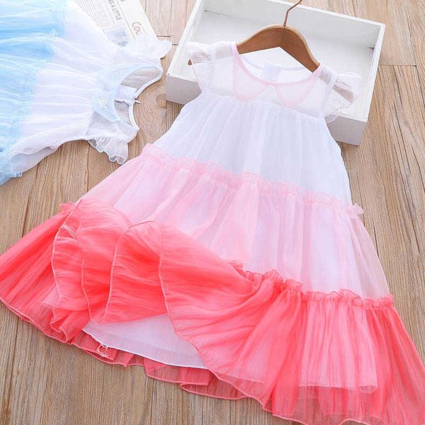 Vestidos de niña, vestido de verano para niñas, novedad de 2023, camiseta sin mangas de malla de Super Hada para bebé, vestido de pastel, vestido de princesa para niños, ropa para niños AA230531