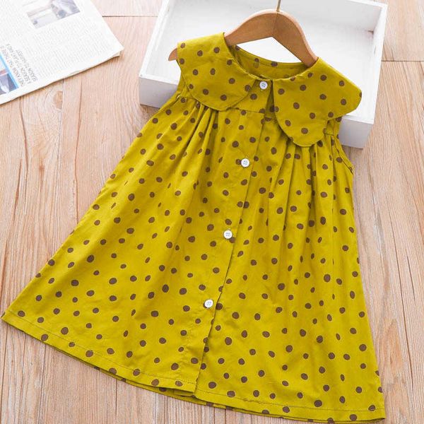 Vestidos de niña, vestido de camiseta sin mangas para niñas, novedad de verano 2023, vestido de princesa sin mangas con cuello de muñeca bonito para niños, ropa para niñas AA230531