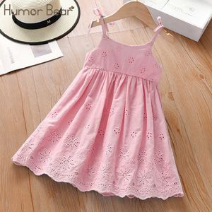 Robes pour filles Humour Ours Filles Robe en dentelle Vêtements pour enfants d'été Slip Dress Jupe évider Princess Tutu Party Clothes Z0223