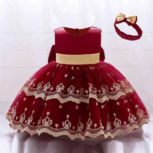 Vestidos de niña Vestidos de niña de verano infantil Arco de encaje Recién nacido Bautismo Vestido de princesa para niñas Vestido de fiesta de cumpleaños Vestido de bautizo para niños pequeños vaiduryb