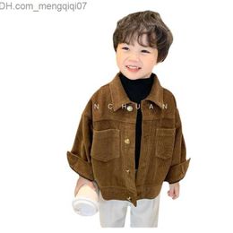 Meisjesjurken Jassen 1-7 jaar oude kinderjongensbabyjas Nieuwe Koreaanse versie babyjongens Corduroy casual herfstjas kindermeisjesoverhemdjas Z230803