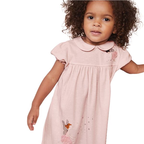 Robes de fille sautant mètres 2 7T points conte de fées été princesse filles col à manches courtes vente enfant en bas âge enfants robes vêtements 230508