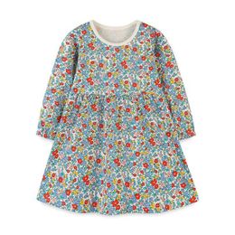 Vestidos de niña Metros de salto 2-7T Vestidos florales Baby Long manga Long Princess Girls Dresses para la ropa para niños de otoño.