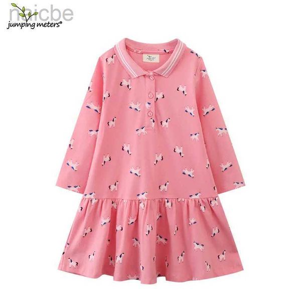 Robes pour filles, mètres sautant, 2-7T, manches longues, vêtements pour bébés, Costume cadeau de fête pour enfants, ldd240313