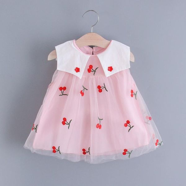 Robes de fille demoiselle d'honneur junior pour filles taille 7 - 16 sans manches bébé floral fruit enfant en bas âge robe en tulle broderie princesse fillesgirl's