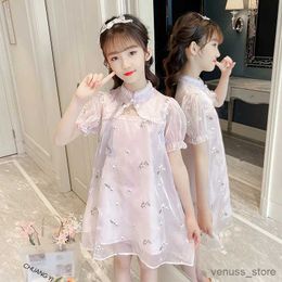 Robes de fille Kids Cheongsam Robes pour filles Summer chinois Traditonal Tang Vêtements Teenage Princess Robes Robe de fête pour enfants 6 9 12