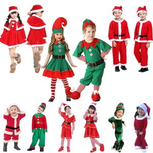 Robes de fille Enfants Noël Père Noël Costume Enfants Habiller Vêtements avec chapeau Bébé Fille Cosplay Tutu Robes Rouges Carnaval Fête Cadeau 231010