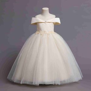 Vestidos de niña Fiesta de niñas para niños Princesa Vestido largo con clase para desfiles Bodas Cumpleaños Dama de honor Vestidos de fiesta de graduación Vienen 5 ~ 14 años W0224