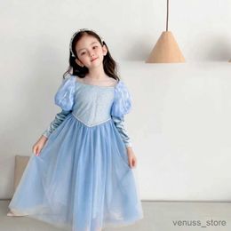 Vestidos de niña Niños Lentejuelas Vestido de princesa 2023 Primavera Verano Otoño Niños Ropa coreana Vestidos de burbujas de tul para niñas