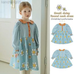 Vestidos de niñas Corea Kids Clothing Princess Vestido 2023 Spring Summer Summer Baby Girl Vestido de una pieza Dotes para niños de 2 a 8 años W0314