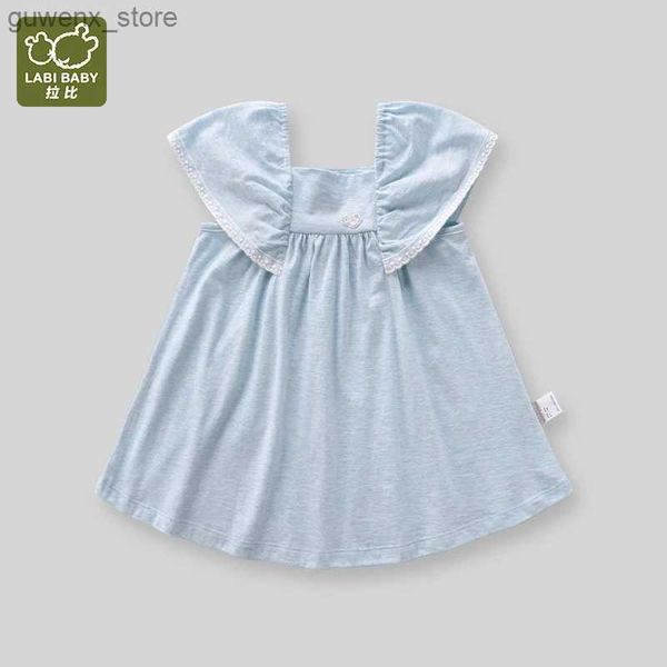 Vestidos de niña Labi Baby Summer Lace Vestidos para niñas Niñas elegantes Manecess Princess Vestidos para niños pequeños ropa morada delgada Y240415