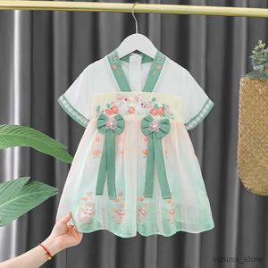 Robes de fille petite fille d'été mode robe mignonne bébé doux une année robe fille robe d'été robe traditionnelle chinoise pour filles