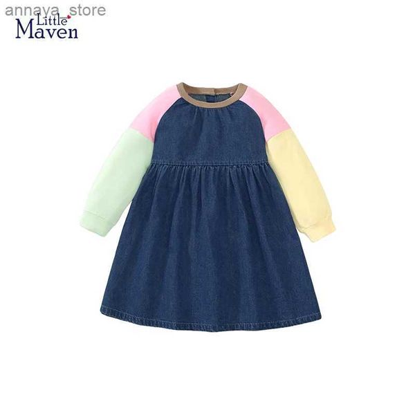 Robes de fille Little Maven 2023 Nouveau patch ouvr