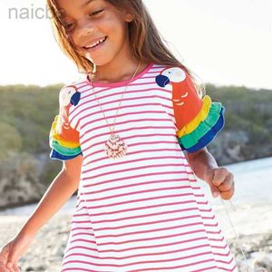 Jurken voor meisjes Little maven Zomerjurk voor nieuw katoen Casual kleding Mooi voor kinderen 2-7 ldd240313