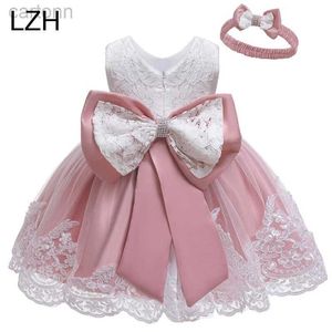 Robes de fille lzh bébé filles robe vêtements nouveau-nés robes princesse pour bébé 1ère année robe d'anniversaire Halloween costume pour nourrisson robe D240425