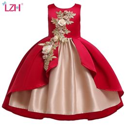 Robes de fille LZH fleur filles robe de mariée pour fille noël Halloween Costume enfants soirée robe de soirée enfants Graduation robe de princesse 220905