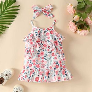 Robes de fille ma bébé 0-24M Floral nouveau-né infantile bébé filles robe d'été à volants sans manches robes trapèze pour fille