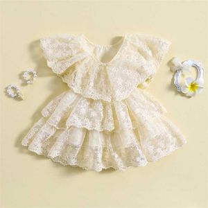 Robes de fille ma bébé 3-24M princesse nouveau-né bébé filles robe dentelle florale volants fête de mariage robes d'anniversaire pour fille