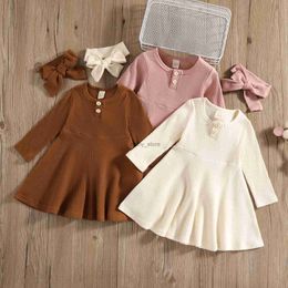 Vestidos de niña MA Baby 6m-4y Infantil Ni para niños Baby Girls Dress Soft Anding Manga de manga larga Vestidos para niñas Outumn Spring Clothing D35L2312222