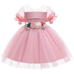 Meisjesjurken Nieuwe meisjes bloem zomerjurk meisje prinses tutu jurken meisje feest kinderen kinderen jurk vestidos formele jurk baby kleding z0223