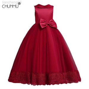 Vestidos de niña Año nuevo Fiesta de Navidad Boda Sin mangas Sin espalda Big Bow Tuxedo Elegante Princesa Niña Cumpleaños Flor Eucaristía Tuxedo W0224