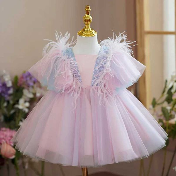 Robes de fille robes de fête pour les filles robes enfants robes de fleur de fleur pour les volants de mariage
