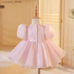 Robes de fille Rose dentelle bébé fille robes pour anniversaire robes de baptême appliques enfants fête de mariage princesse Tulle Tutu robe Costume formel L240313