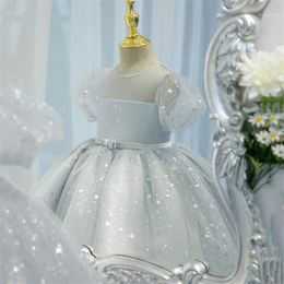 Robes de fille princesse 1ère fête d'anniversaire bébé fille habille des enfants pour les paillettes en tulle baptême