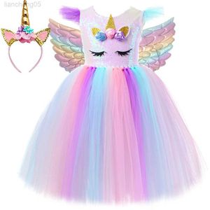 Robes de fille Robes de princesse pour les filles Anniversaire Halloween Livré avec des ailes Enfants Robe longue tutu pour enfants Toddler Baby Outfits W0224