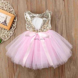 Robes de fille princesse Kids Baby Robe pour filles robe de mariée fantaisie manchons sans secoue de fête d'anniversaire robe baptême pour filles robes d'été231222