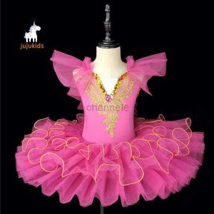 Robes de fille Jupe de ballet professionnelle Tutu pour filles Adulto Vêtements de danse pour enfants Pancake Tutu Costumes de ballet Tricot Robe de ballet 240315