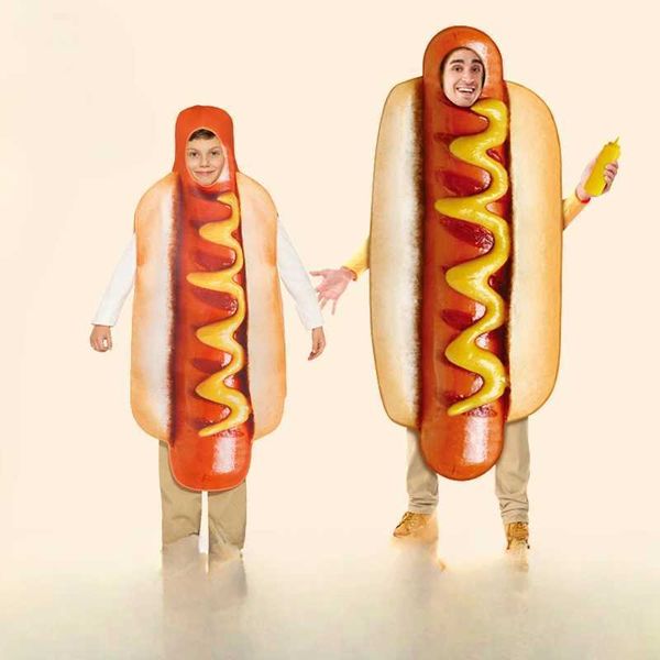 Girl's Robes Role Playing Cosplay Festival mexicain Costume adulte Jumps Suit Performance Performance Costume Hot Dog Performance Costume T240509