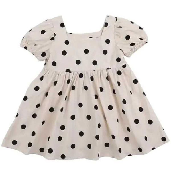 Robes de fille Summer Baby Robe Clothes Girl Kids Hubble-Bubble Sleeve Princess Popular Style Child Vestidos H240423