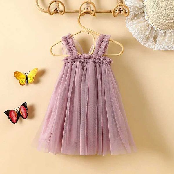 Robes de fille robes d'été pour bébés filles fête d'anniversaire robe princesse avec papillon ailes sling plage de bébé vêtements de vacances