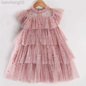 Vestidos de niña Summer Girl Cake Layers Princess Dress Kids Party Tutu Birthday Frocks Niños Casaul Wear Ropa Baby Girl Clothes Vestidos W0314