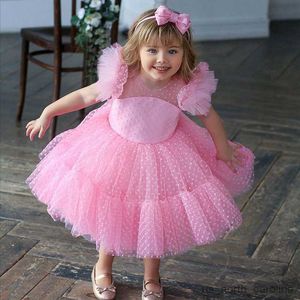 Vestidos de niña Summer Girl Dress Fiesta de cumpleaños Princess Dress Children Gown Flower Girl Wedding Fluffy Vestidos Vestidos R230815