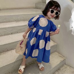 Robes pour filles Robe d'été pour filles Style coréen Fashon Coton Doux Robe à pois Bébé Vêtements pour enfants Vêtements pour enfants 230617