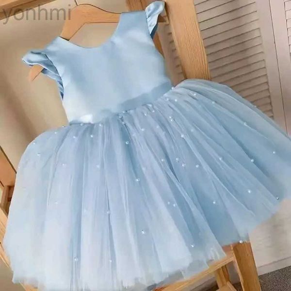 Robes de fille Robes de dentelle de filles d'été pour enfants 1 à 5 ans d'anniversaire de fleur tulle tutu back sans arche