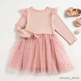 Robes de fille douce fille robe rose robe printemps robe princesse automne