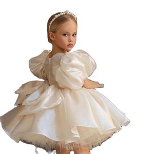 Robes de fille Vêtements de boutique minces Bébé Royal Lolita Princesse Robe de bal Filles Robe espagnole avec nœud Anniversaire de bébé Baptême GirlGirl'