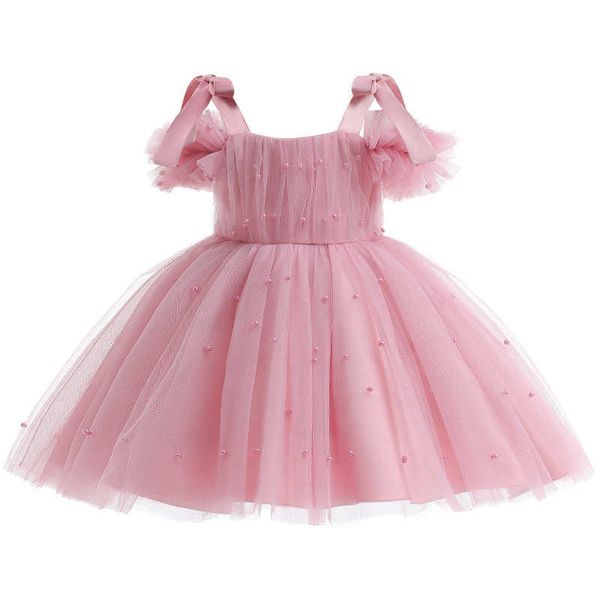 Vestidos de niña Vestidos de bautismo para bebés pequeños Vestido de cumpleaños de tul de arco para ropa de niña Vestido de fiesta de princesa Vestido de bautizo Vestido G230222